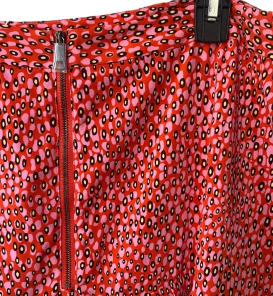 NWT Ted Baker Zandi Printed Knife Pleat Split Midi Skirt Size 6 (2XL) - Picture 10 of 12